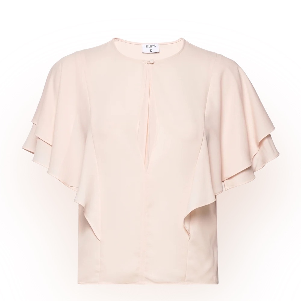 Filippa K frill sleeve top in pink size small